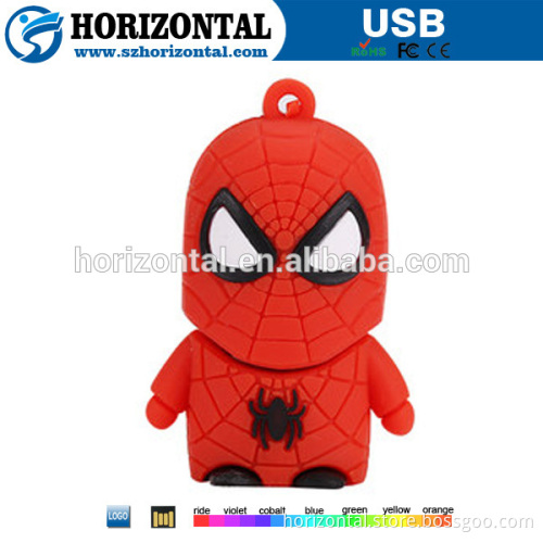 Superheroes Series multifunction spider man decoration USB flash drive keychain